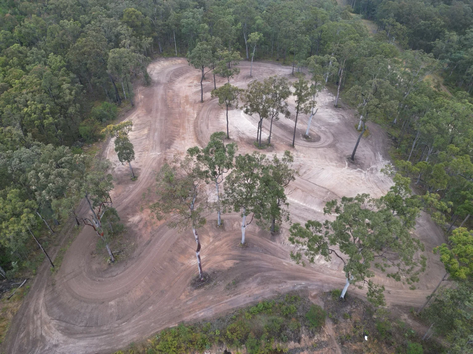 Motocross track aerial view